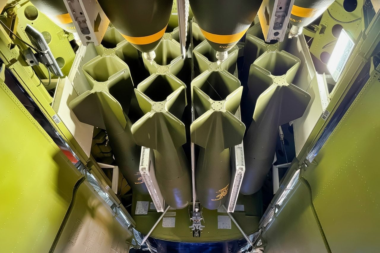 B-52 bombs. Image Credit: 19FortyFive.com Taken at the National Museum of the Air Force. 