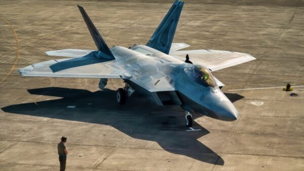 A U.S. Air Force F-22 Raptor waits to taxi on the flight line in Ceiba, Puerto Rico, Jan. 4, 2026. U.S. military forces are deployed to the Caribbean in support of the U.S. Southern Command mission, Department of War-directed operations, and the president’s priorities to disrupt illicit drug trafficking and protect the homeland. (U.S. Air Force photo)