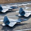 LANGLEY AIR FORCE BASE, Va. – F-22 Raptors from the 1st Fighter Wing sit in position on the runway fduring the Elephant Walk at Langley Air Force Base, Virginia, Jan. 31, 2025. The surge was designed to showcase the wing’s operational readiness and its ability to rapidly mobilize airpower. The 1st FW operates F-22 Raptors and T-38 Talons, maintaining combat capabilities that enable the U.S. Air Force to execute missions across the globe. With a focus on air superiority, the 1st FW plays a critical role in defending the nation’s interests. (U.S. Air Force photo by Tech Sgt. Matthew Coleman-Foster)