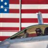 U.S. Air Force Maj. Josh Gunderson, F-22 Demo Team commander, taxis by the Wallops Island Flight Facility NASA hanger June 17, 2021, at Wallops Island, Va. The primary function of the F-22A Raptor is an air dominance and multi-role stealth fighter, and can carry a combination of air-to-air missiles and air-to-ground bombs. (U.S. Air Force photo by Staff Sgt. Don Hudson)