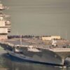 NEWPORT NEWS, Va. (Oct. 25, 2019) USS Gerald R. Ford (CVN 78) gets underway for the first time since beginning its post-shakedown availability July 2018. Ford is currently conducting sea trials, a comprehensive test of the ship's systems and technologies. (U.S. Navy photo by Mass Communication Specialist 3rd Class Connor Loessin)