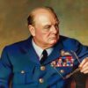Winston Churchill Watercolor Enhanced