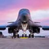 A U.S. Air Force B-1B Lancer gets hot pit refueled before its return to Dyess Air Force Base, Texas, at Misawa Air Base, Japan, Nov. 17, 2025, concluding a bomber task force deployment. BTF operations employ U.S. strategic bombers globally, deter adversaries, assure allies and partners, strengthen interoperability and maintain readiness and global strike capability. (U.S. Air Force photo by Senior Airman Emma Anderson)