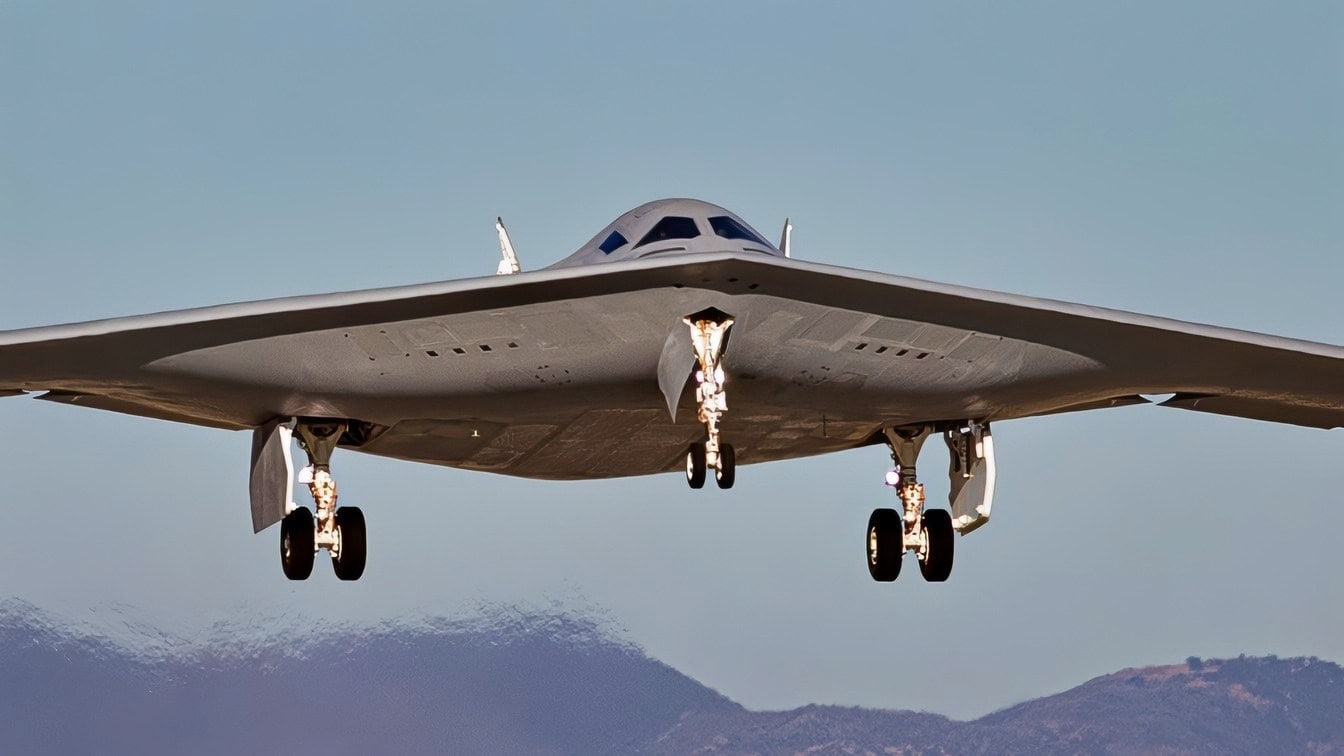 A second B-21 Raider test aircraft takes off, Sept. 11, from Palmdale, Calif., to join the Air Force’s flight test campaign at Edwards Air Force Base, Calif. The addition of the second test aircraft expands mission systems and weapons integration testing, advancing the program toward operational readiness. (Courtesy photo)