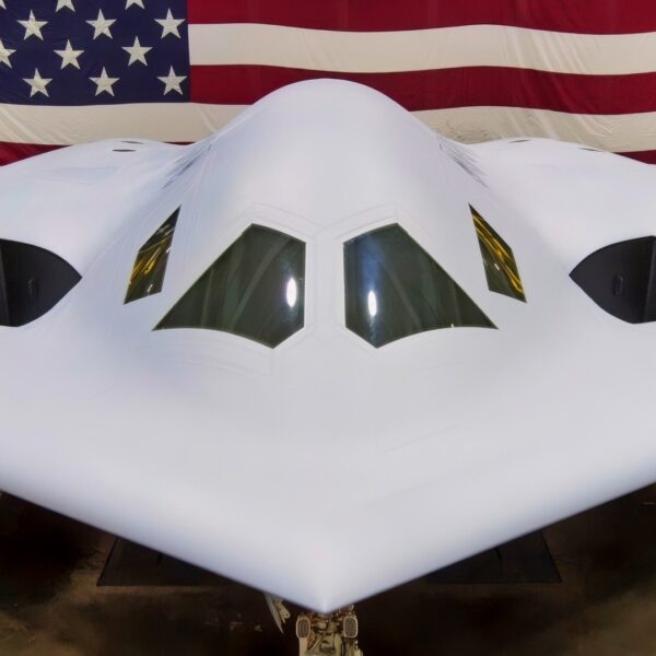 The B-21 Raider was unveiled to the public at a ceremony Dec. 2, 2022 in Palmdale, Calif. The B-21 will provide survivable, long-range, penetrating strike capabilities to deter aggression and strategic attacks against the United States, allies, and partners. (U.S. Air Force photo)