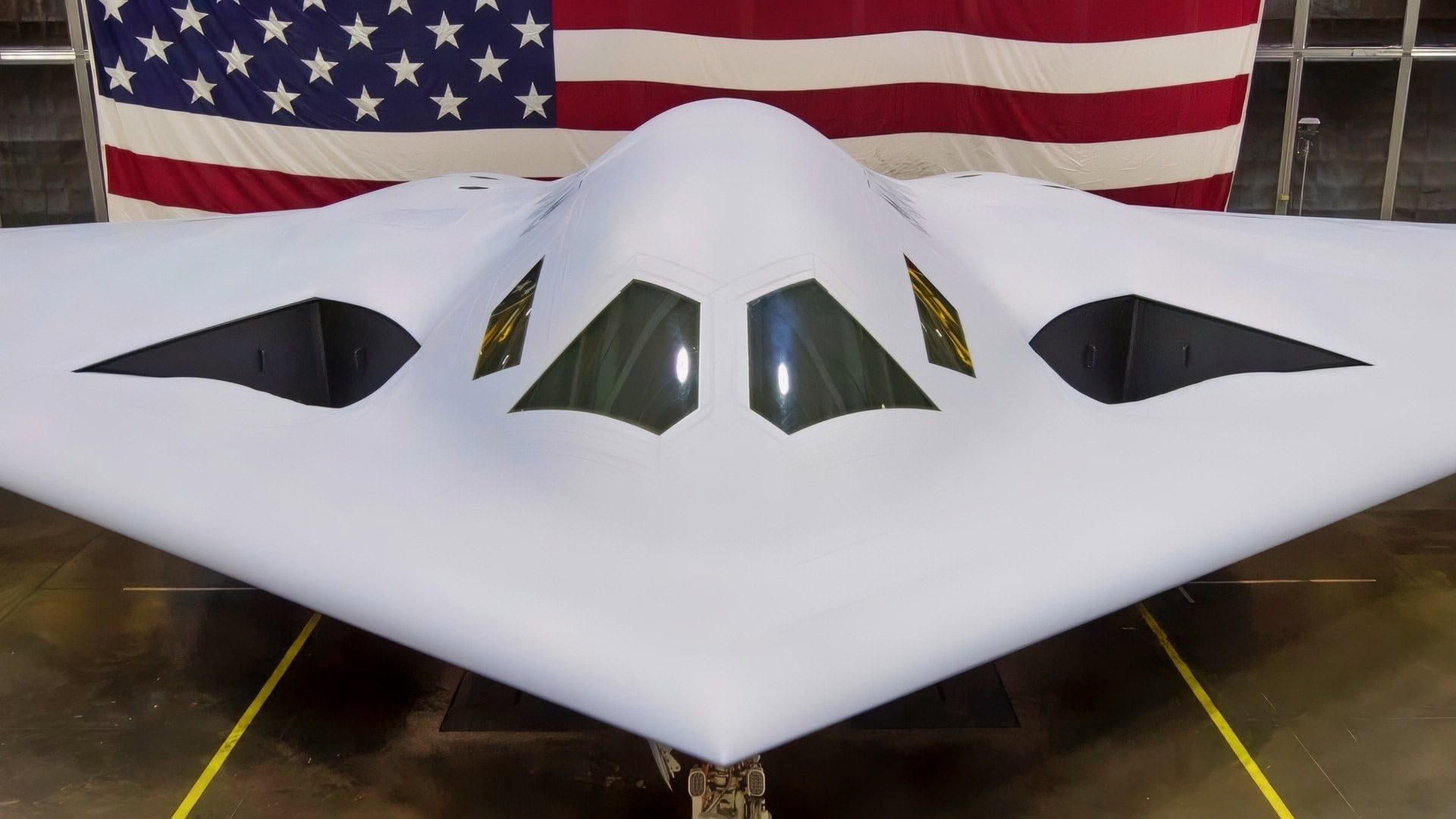 The B-21 Raider was unveiled to the public at a ceremony Dec. 2, 2022 in Palmdale, Calif. The B-21 will provide survivable, long-range, penetrating strike capabilities to deter aggression and strategic attacks against the United States, allies, and partners. (U.S. Air Force photo)