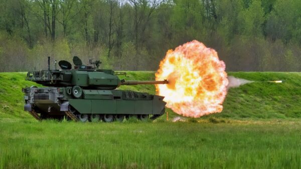 A live fire demonstration of the Army’s newest and most modernized combat vehicle, the M10 Booker, marks the conclusion of the M10 Booker Dedication Ceremony at Aberdeen Proving Ground, in Aberdeen, Md., April 18, 2024. (U.S. Army photo by Christopher Kaufmann)