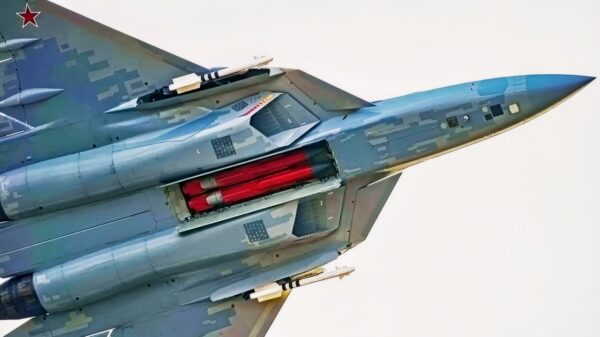 Su-57 Felon Fighter UAC Stock Photo