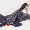 U.S. Air Force Capt. Nick “Laz” Le Tourneau, pilot and commander of the F-22 Raptor Aerial Demonstration Team, performs a practice demonstration for the 2026 Heritage Flight Training and Certification Course at Davis-Mothan Air Force Base, Arizona, March 1, 2026. The Heritage Flight Training and Certification Course is an annual event where military and civilian pilots train together to fly in formations, showcasing both modern and vintage military aircraft. These flights are performed at airshows across the country to honor the service and contributions of every U.S. Airmen, past and present, while educating the general public on the importance of the U.S. Air Force and its mission. (U.S. Air Force photo by Staff Sgt Mary Bowers)