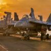 Aircraft is staged for flight operations on the flight deck of Nimitz-class aircraft carrier USS Abraham Lincoln (CVN 72) in support of Operation Epic Fury, Mar. 3, 2026. (U.S. Navy photo)