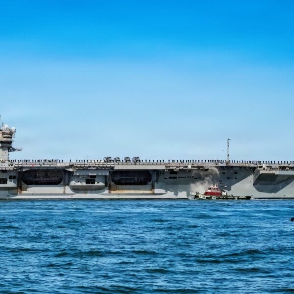 NAVAL STATION NORFOLK (March 31, 2026) The Nimitz-class aircraft carrier USS George H.W. Bush (CVN 77), the flagship of the George H.W. Bush Carrier Strike Group, departs Naval Station Norfolk to begin operations in support of its scheduled deployment, March 31, 2026. More than 5,000 personnel are assigned to the George H.W. Bush Carrier Strike Group. The George H.W. Bush Carrier Strike Group provides combatant commanders and America’s civilian leaders increased capacity to underpin American security and economic prosperity, deter adversaries, and project power on a global scale through sustained operations at sea. (U.S. Navy photo by Mass Communication Specialist 2nd Class Derek Cole)