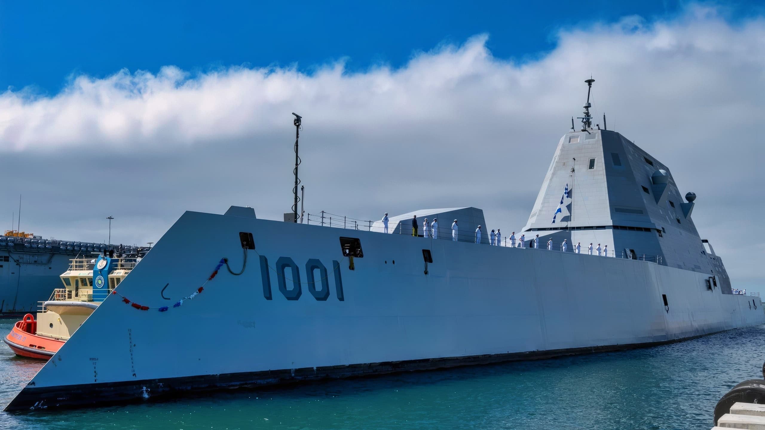 The Zumwalt-class guided missile destroyer USS Michael Monsoor (DDG 1001) returns to its homeport following routine operations in the U.S. 3rd, and 7th Fleet areas of operations to maintain a free and open Indo-Pacific, Oct. 3. An integral part of the U.S. Pacific Fleet, U.S. 3rd Fleet leads naval forces in the Indo-Pacific and provides the realistic, relevant training necessary to execute the U.S. Navy's role across the full spectrum of military operations. U.S. 3rd Fleet works together with allies and partners to advance freedom of navigation and overflight, the rule of law and other principles that underpin security for the Indo-Pacific region. (U.S. Navy photo by Gunner’s Mate 2nd Class Timothy Weber)