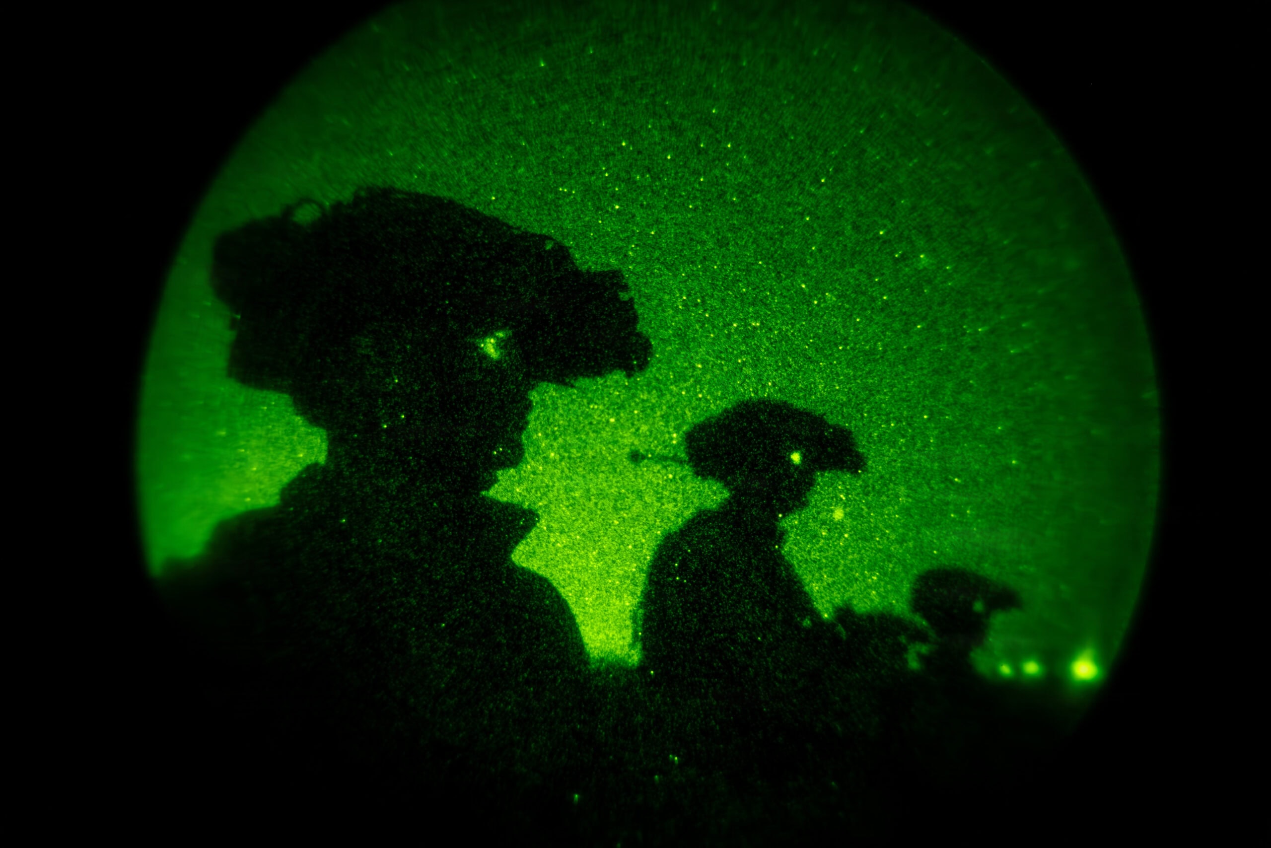U.S. Marines with 1st Battalion, 1st Marine Regiment, 1st Marine Division, conduct a night patrol during the annual 1st MARDIV squad competition at Marine Corps Base Camp Pendleton, California, March 19, 2026. The 1st MARDIV squad competition is a four-day event that evaluates a Marine rifle squad’s infantry skills, fitness, toughness, and small unit tactics. (U.S. Marine Corps photo by Sgt. Vincent Needham)