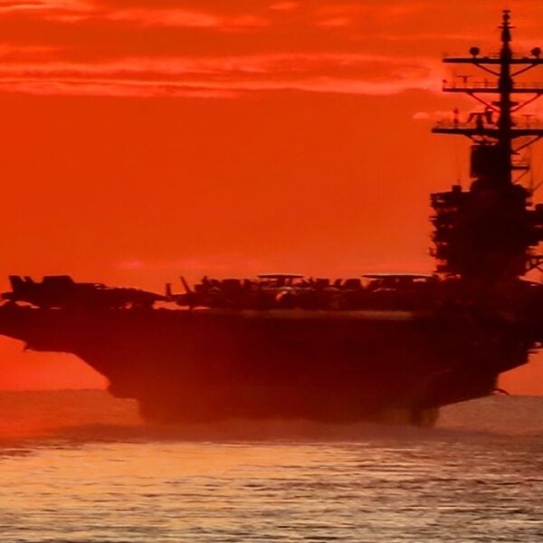 210618-N-JW440-2001 STRAIT OF MALACCA (June 18, 2021) As seen from the Ticonderoga-class guided-missile cruiser USS Shiloh (CG 67), the Navy’s only forward-deployed aircraft carrier USS Ronald Reagan (CVN 76) transits the Strait of Malacca with the Arleigh Burke-class guided missile destroyer USS Halsey (DDG 97). The ships are part of Task Force 70/Carrier Strike Group 5, conducting underway operations in support of a free and open Indo-Pacific. (U.S. Navy Photo by Mass Communication Specialist 1st Class Rawad Madanat)