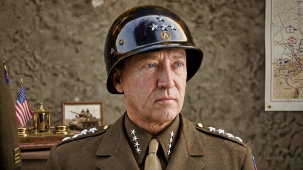 Colorized George S. Patton Photo
