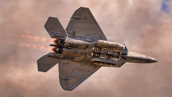 U.S. Air Force Capt. Nick “Laz” Le Tourneau, pilot and commander of the F-22 Raptor Aerial Demonstration Team, performs an aerial demonstration during the 52nd Annual SUN 'n FUN Aerospace Expo in Lakeland, Florida, April 18, 2026. Capt. Le Tourneau showcased the unmatched capabilities of the F-22 to the SUN ‘n FUN crowds by performing multiple series of combat maneuvers. (U.S. Air Force photo by Staff Sgt. Mary Bowers)