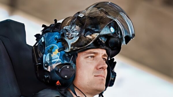 An F-35A Lightning II pilot assigned to the 125th Fighter Wing conducts a preflight maintenance check at Jacksonville Air National Guard Base, Florida, April 15, 2026. Coordination between pilots and maintainers ensures aircraft are mission-ready to execute aerospace control and air defense missions under Air Combat Command. The 125th FW sustains readiness to support federal and state missions, including combat operations, humanitarian assistance, and disaster response. (U.S. Air National Guard photo by Staff Sgt. N.W. Huertas)