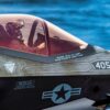 (Jan. 10, 2025) Lt. Cmdr. Joseph Anderson, of Severna Park, Md., waits for launch in an F-35C Lightning II, assigned to the “Warhawks” of Strike Fighter Squadron (VFA) 97, on the flight deck of the Nimitz-class aircraft carrier USS Carl Vinson (CVN 70), Jan. 10, 2025. Vinson, the flagship of Carrier Strike Group ONE, is underway conducting routine operations in the U.S. 7th Fleet area of operations. (U.S. Navy photo by Mass Communication Specialist 3rd Class Nate Jordan)