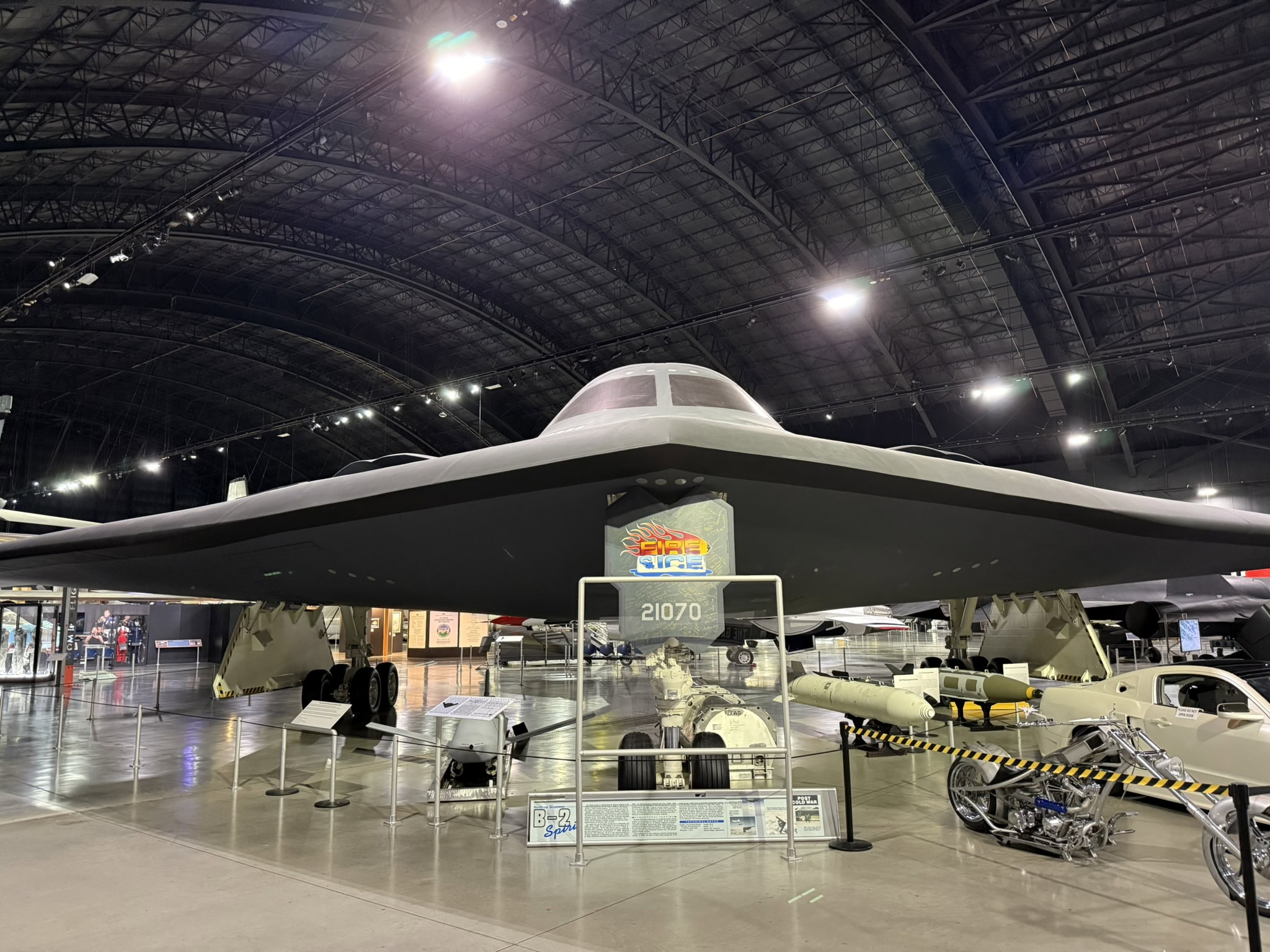 B-2 Spirit Stealth Bomber. 19FortyFive.com  Photo from National Museum of the U.S. Air Force Visit in 2025. 