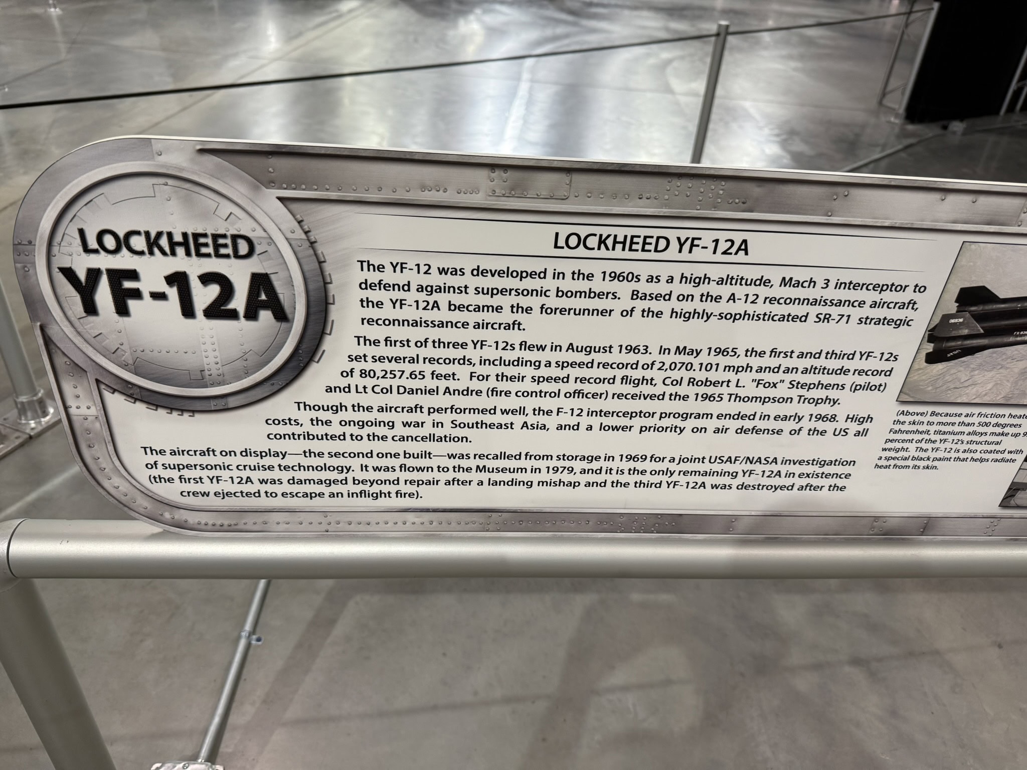 YF-12A. Image taken by Harry J. Kazianis at National Museum of the Air Force for 19FortyFive.com