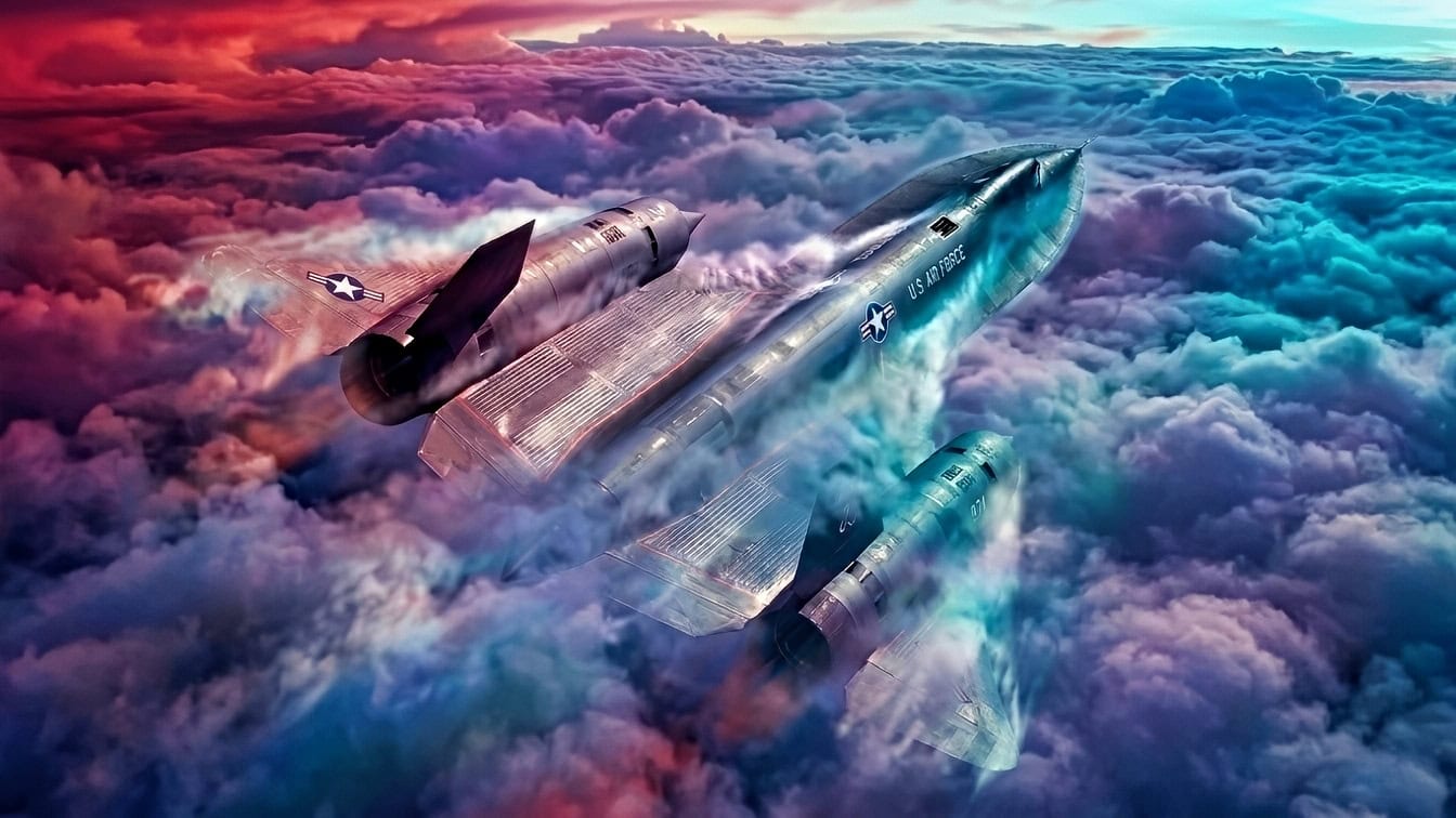 SR-71 Blackbird Near Ash Cloud