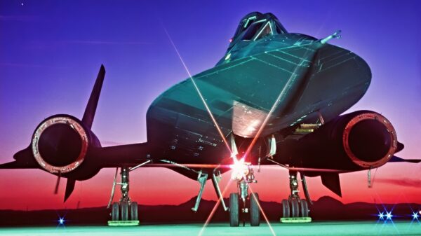 SR-71 Blackbird at Night