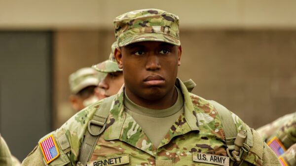 Basic Combat Training, also known as “boot camp,” is the process in transforming civilian volunteers into Soldiers. Over 10 weeks, trainees will go through four phases that cover Army core values, physical training, first aid, hand grenades, obstacle course, basic rifle marksmanship, navigation, and three separate field exercises. Basic training produces Soldiers that are disciplined, resilient, physically fit and competent in their basic skills who can successfully contribute as members of a team when they arrive at their first unit of assignment. (US Army photo by Robin Hicks)