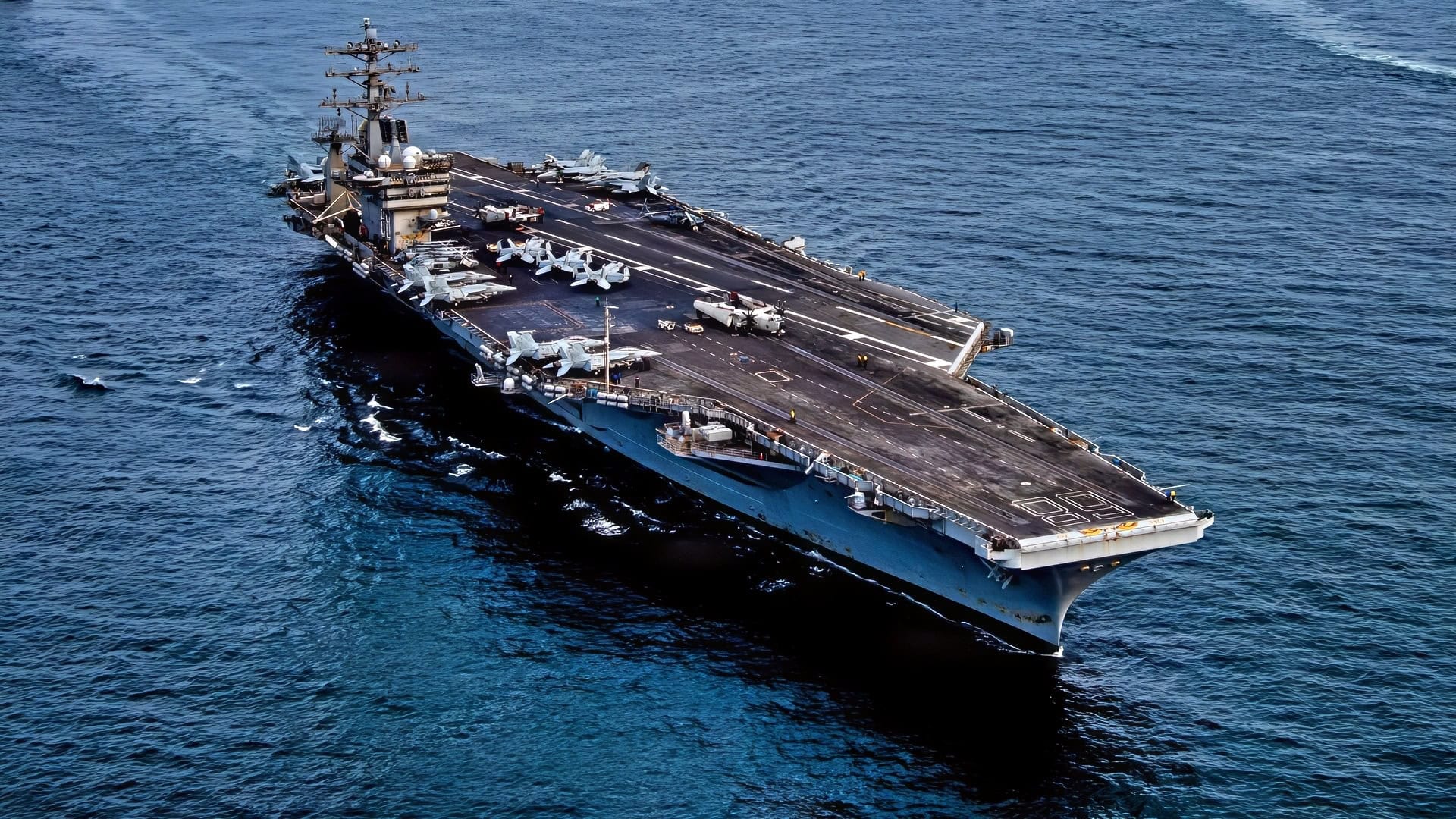 Ecuadorian Navy Esmeralda-class missile corvettes BAE Manabi (CM 12) and BAE Loja (CM 16) conduct formation maneuvering alongside Nimitz-class aircraft carrier USS Nimitz (CVN 68) and Arleigh Burke-class guided missile destroyer USS Gridley (DDG 101), part of Nimitz Carrier Strike Group (NIMCSG), in the Pacific Ocean, April 8, 2026. Nimitz is deployed as part of Southern Seas 2026 which seeks to enhance capability, improve interoperability, and strengthen maritime partnerships with countries throughout the region through joint, multinational and interagency exchanges and cooperation. (U.S. Navy photo by Mass Communication Specialist Seaman Apprentice Julian Jaime)