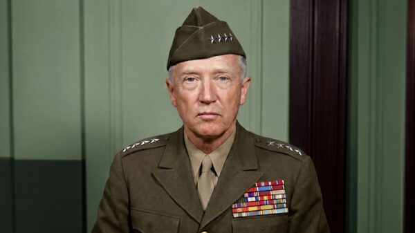 General George Patton Sitting at Desk