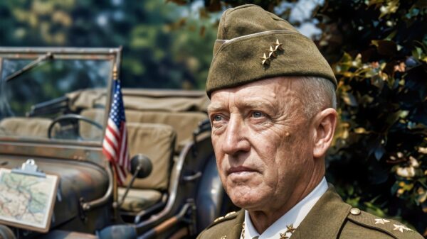 General George S. Patton Near Jeep