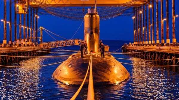 Seawolf-Class Submarine Docked