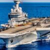 Charles de Gaulle Aircraft Carrier at Sea