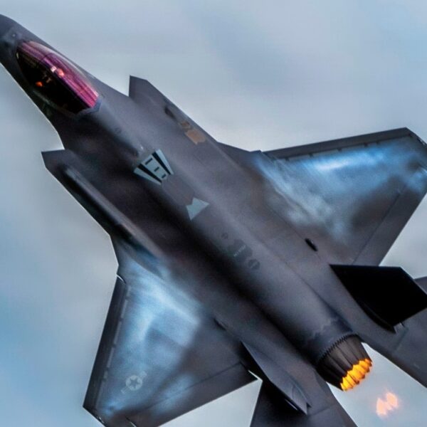 A U.S. Air Force F-35A Lightning II, assigned to the F-35A Lightning II Demonstration Team, performs precision aerial maneuvers during the Columbus Air Show at Rickenbacker Air National Guard Base, Columbus, Ohio, June 21, 2026. The F-35A Demonstration Team showcases the unique aerodynamic capabilities, advanced avionics, and combat readiness of the military's premier fifth-generation fighter to inspire the next generation of Airmen and demonstrate American air power. (U.S. Air National Guard photo by Airman 1st Class Samir Harris)