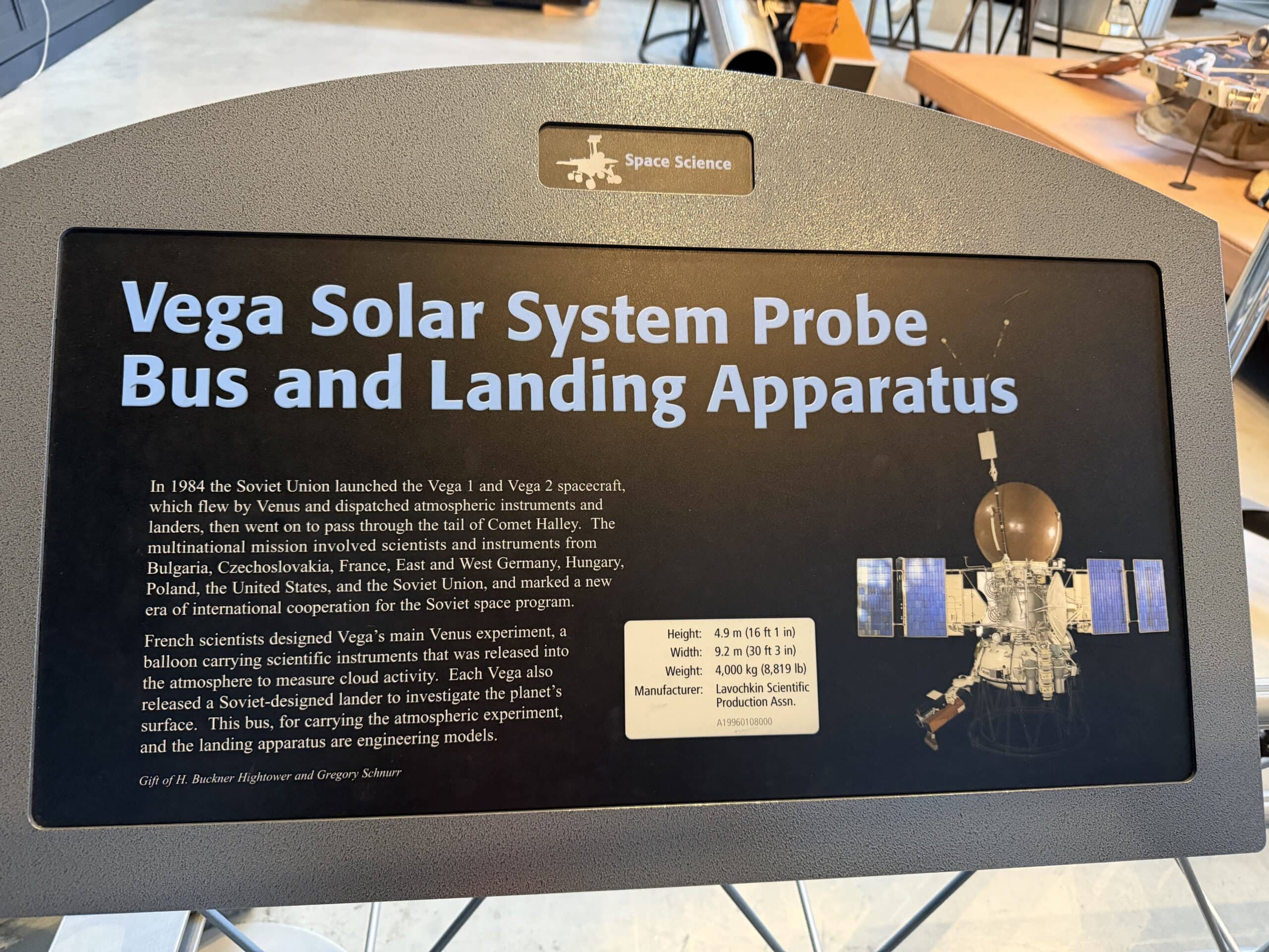 Vega Space Probe 19FortyFive Photo From Smithsonian Taken on June 30 2026