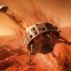 Lander Crashing on Mars