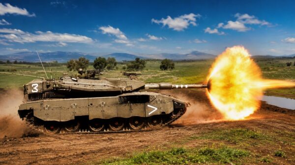 Merkava Tank Firing