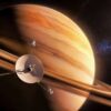 Pioneer 11 Probe NASA and Saturn Artist Rendering