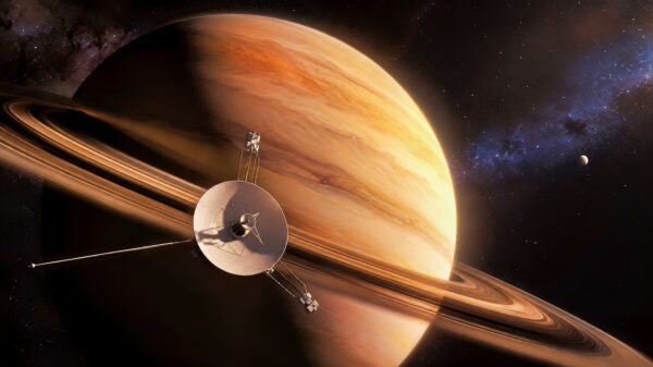 Pioneer 11 Probe NASA and Saturn Artist Rendering