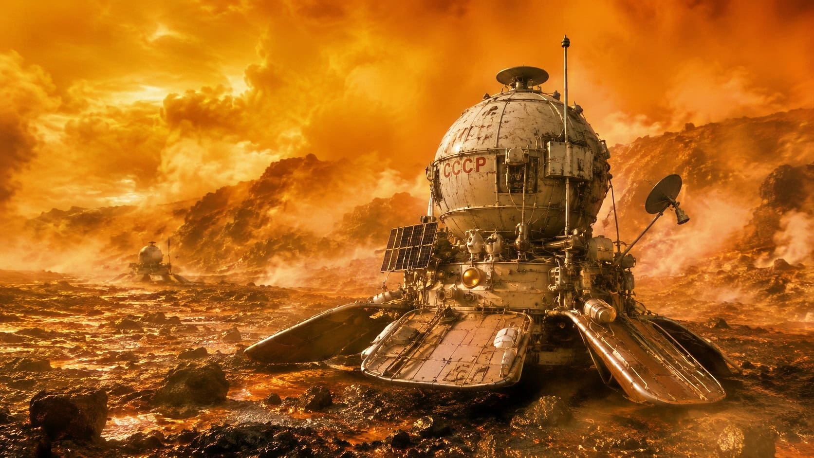Russian Lander on Venus Artist Rendition