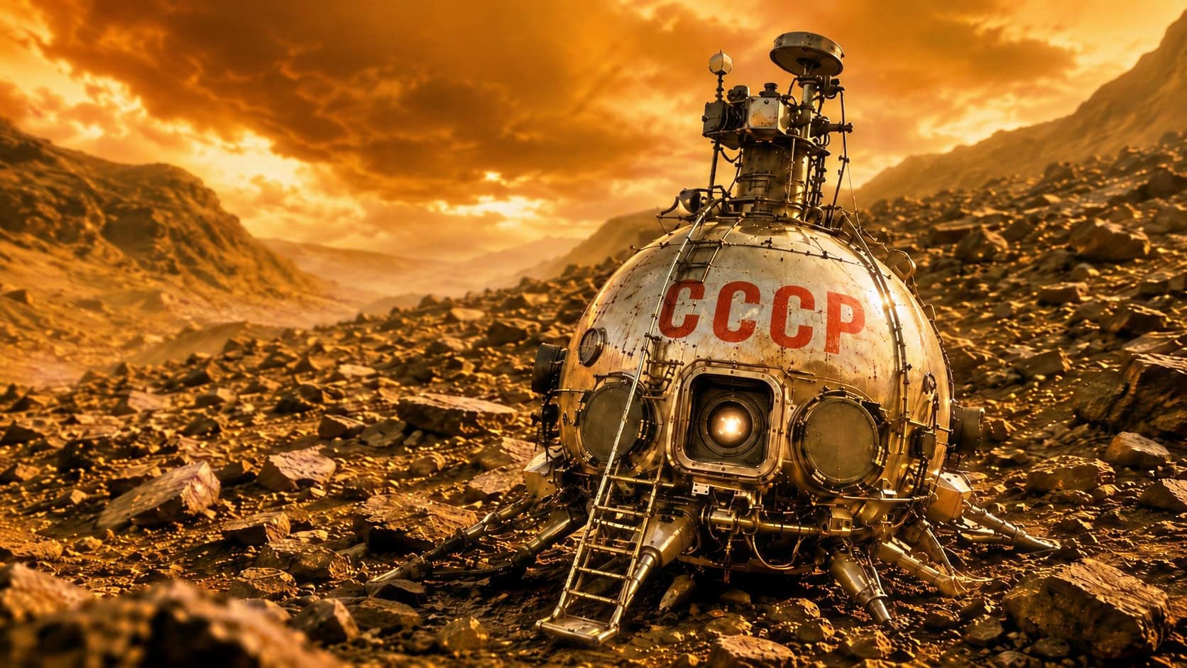 Russian Space Probe on Venus