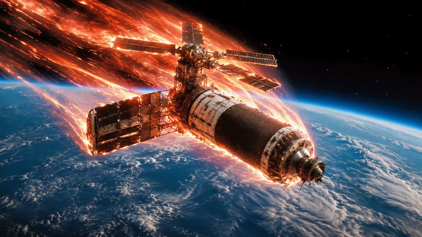 Skylab Burning In Earth's Atmosphere