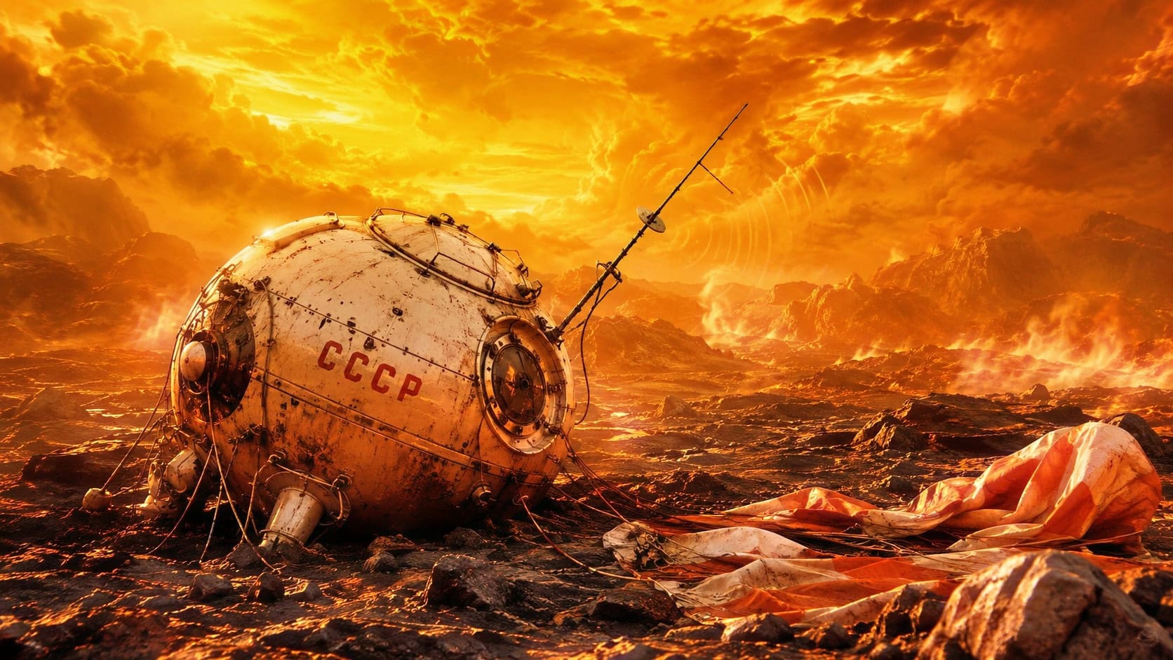 Venus First Probe Crash Space