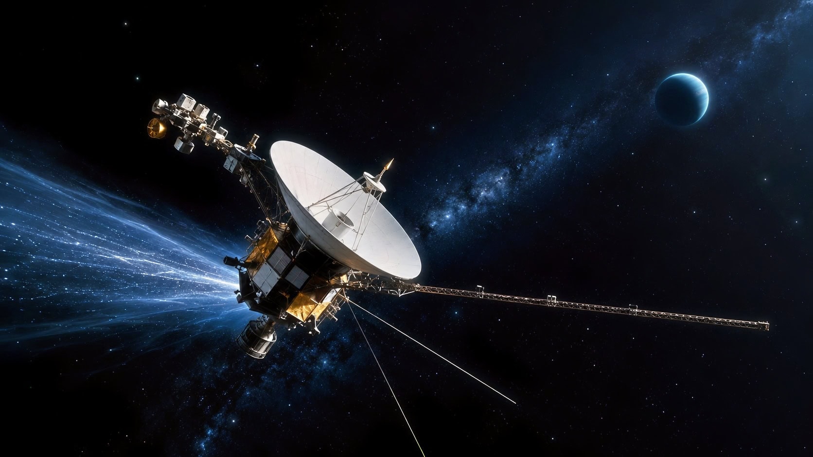 Voyager 2 Moving at Top Speed in Space