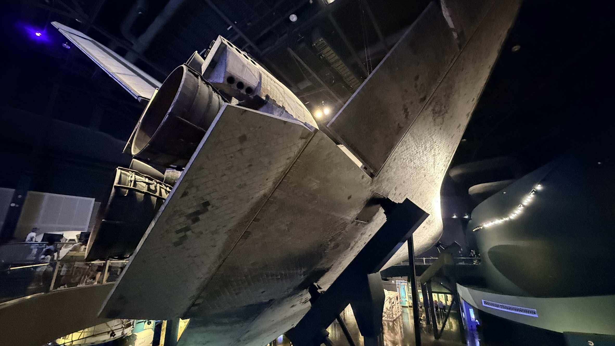 Back of NASA Space Shuttle Atlantis.