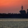 USS Kitty Hawk in the Sunset Creative Commons Image