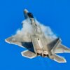 A U.S. Air Force F-22 Raptor, assigned to the F-22 Demonstration Team, executes precision aerial maneuvers during a practice airshow at Hill Air Force Base, Utah, Dec. 5, 2024. The practice session helps ensure the team maintains peak performance and readiness during the off-season. (U.S. Air Force photo by Senior Airman Nicholas Rupiper)
