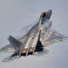 U.S. Air Force Capt. Samuel “RaZZ” Larson, F-22 Raptor Aerial Demonstration Team pilot and commander, performs at Airpower Over Hampton Roads 2023, Joint Base Langley-Eustis, VA, April 10th, 2023. The F-22 Raptor Aerial Demonstration showcases the unmatched maneuverability of the airframe by executing a series of combat maneuvers to inspire Americans and their allies, and deter foreign adversaries. (U.S. Air Force video by Staff Sgt. Michael Bowman)
