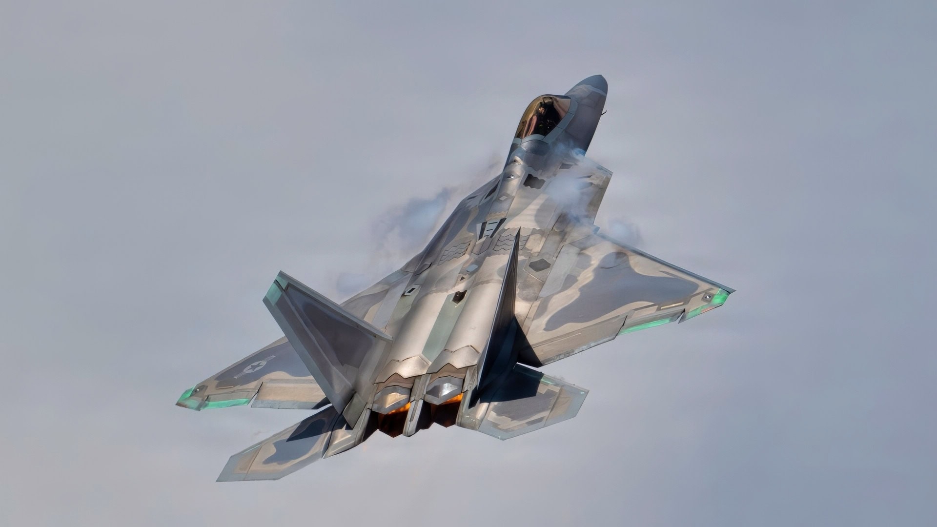 U.S. Air Force Capt. Samuel “RaZZ” Larson, F-22 Raptor Aerial Demonstration Team pilot and commander, performs at Airpower Over Hampton Roads 2023, Joint Base Langley-Eustis, VA, April 10th, 2023. The F-22 Raptor Aerial Demonstration showcases the unmatched maneuverability of the airframe by executing a series of combat maneuvers to inspire Americans and their allies, and deter foreign adversaries. (U.S. Air Force video by Staff Sgt. Michael Bowman)