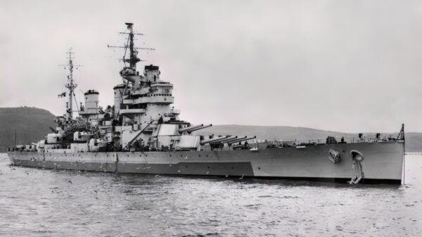 HMS Anson Battleship Royal Navy Photo