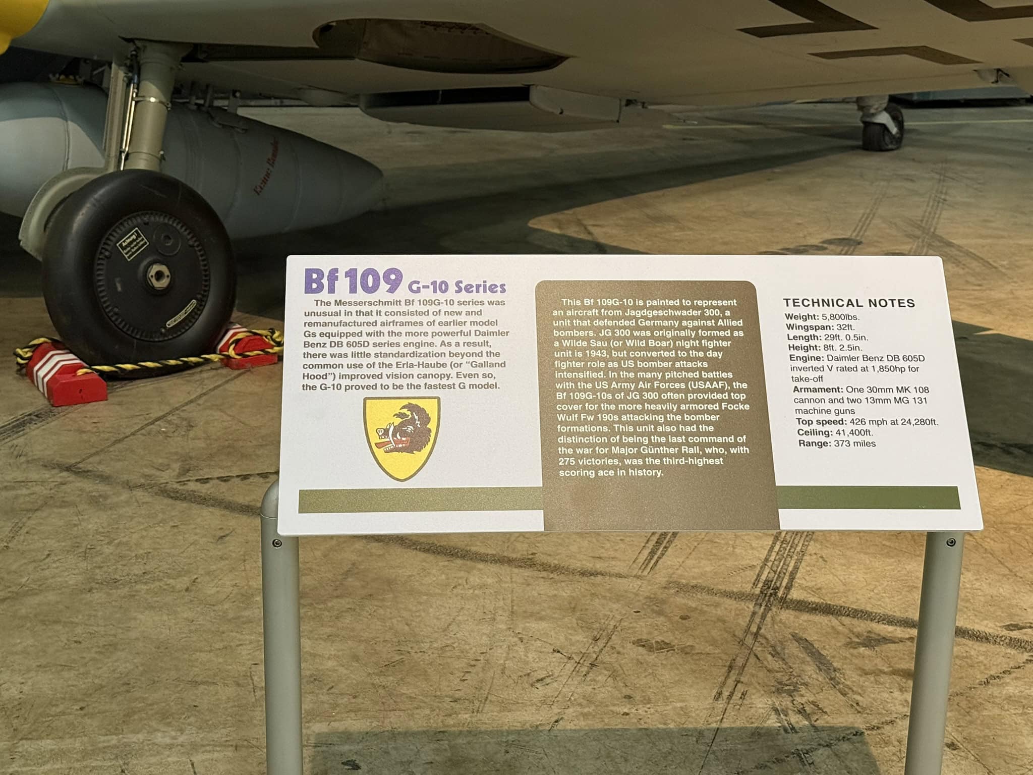 Messerschmitt Bf 109 19FortyFive Photo from 2025 at the National Museum of the US Air Force. 